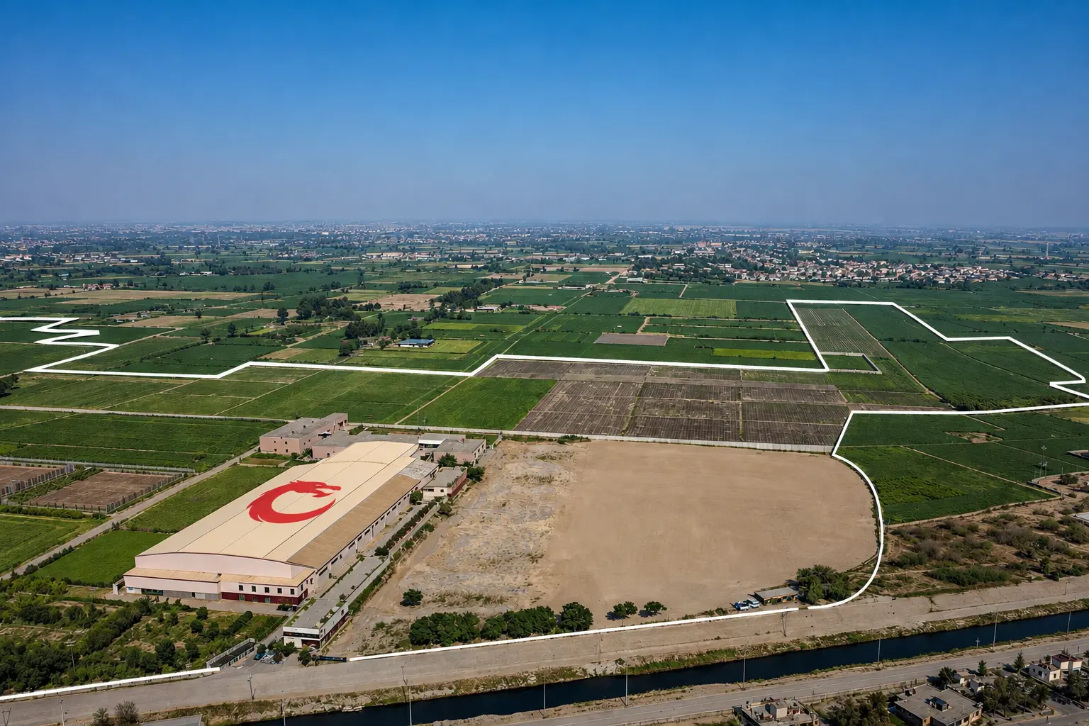 Aerial view of Dragon Logistics Park
